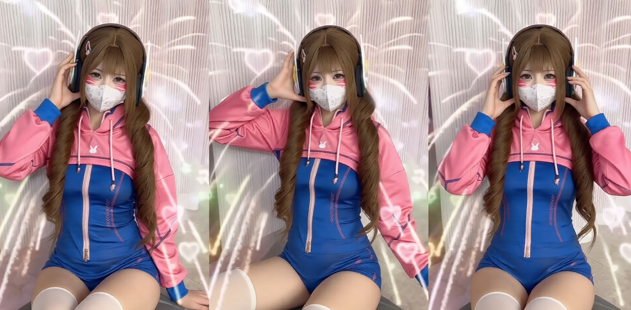 清纯萝莉 小悠yo 新作兔耳机甲少女 肉臀白丝粉穴 玻璃棒调教后入内射