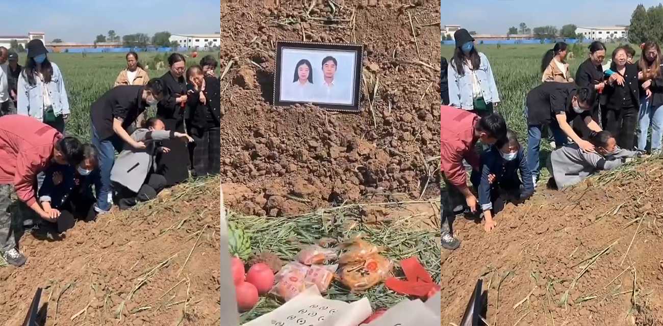 猎奇风俗 配阴婚现场直击 家人手刨黄土塞衣裳 逝人男女同框透诡异 - 直播福利